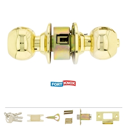 M3K55 - Entrance Lockset Brass Plated | Eureka DIY Solutions Pty Ltd